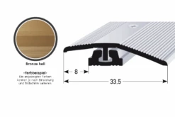 Profilé De Rattrapage | Pour Hauteur 4 - 7 Mm | 33.5 Mm De Large | 2 Pcs | Aluminium Anodisé