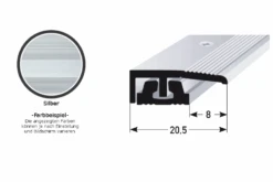 Profilé De Finition | Pour Hauteur 4 - 7 Mm | 20.5 Mm De Large | 2 Pcs | Aluminium Anodisé 3 Profilé De Finition | Pour Hauteur 4 - 7 Mm | 20.5 Mm De Large | 2 Pcs | Aluminium Anodisé -Maison Décorer Magasin auer0317 silber