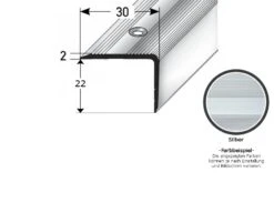 Nez De Marche | Largeur 30 Mm | Hauteur 22 Mm - 52 Mm | Aluminium
