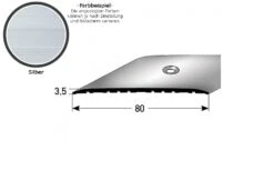 Barre De Seuil | 80 Mm | Type: 350 Aluminium Anodisé -Maison Décorer Magasin auer0350 mittig silber