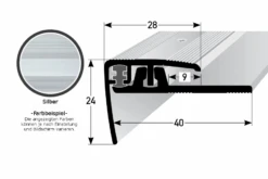 Nez De Marche à Clipser | Hauteur 4 - 7 Mm | 28 Mm De Large | 2 Pcs | Aluminium Anodisé