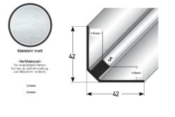 Cornière Angle Intérieur Escalier | Hauteur: 15 - 22 Mm | Inox Mat | à Visser