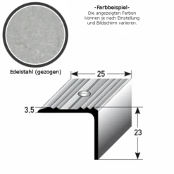 Nez De Marche | Cornière 25 Mm X 23 Mm | Acier Inoxydable V4A étiré