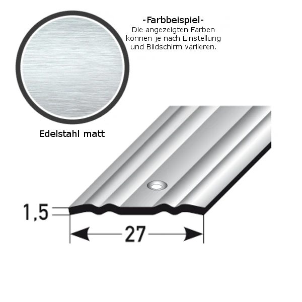 Barre De Seuil | 27 Mm | Type: 439 En Inox Avec Profile Ondulé 2 Barre De Seuil | 27 Mm | Type: 439 En Inox Avec Profile Ondulé – Image 2