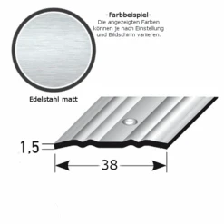 Barre De Seuil | 38 Mm | Type: 440 En Inox Avec Profile Ondulé