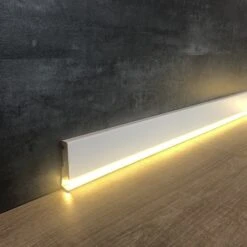 Plinthe Lumineuse | 15 X 73 Mm | Mélaminé Blanc