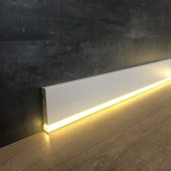 Plinthe Lumineuse | 15 X 95 Mm | Mélaminé Blanc