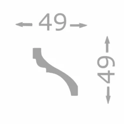 Moulure De Plafond Noble | 49 X 49 Mm | Polystyrène -Maison Décorer Magasin lei602a ps