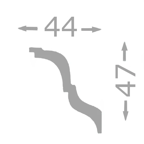 Moulure De Plafond De Qualité | 44 X 47 Mm | Polystyrène 3 Moulure De Plafond De Qualité | 44 X 47 Mm | Polystyrène – Image 3