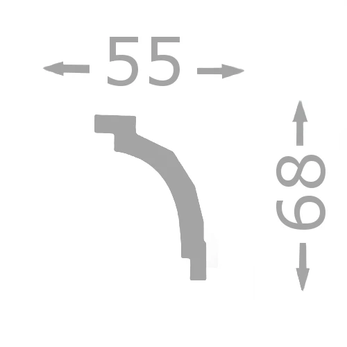 Moulure De Plafond De Qualité | 55 X 68 Mm | Polystyrène 2 Moulure De Plafond De Qualité | 55 X 68 Mm | Polystyrène – Image 2