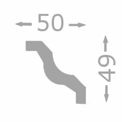 Moulure De Plafond Sublime | 50 X 49 Mm | Polystyrène -Maison Décorer Magasin napoli 19 2