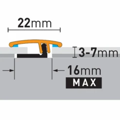 Barre De Seuil 22 X 8.27 Mm | Profilé De Transition Ou De Finition 2 En 1