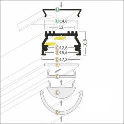 Profilé En Aluminium Encastrable LED | Profilé Pour éclairage Indirect